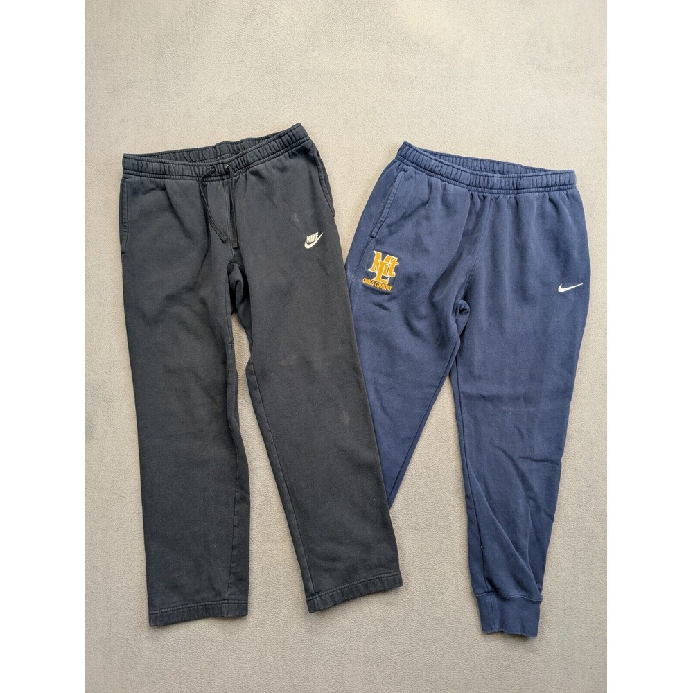 Lot of 2 Nike Sweatpants Mens Size Large Fleece Swoosh  Sportswear Club Fleece